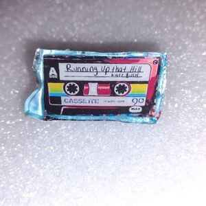 Stranger Things "RUNNING UP THAT HILL" HANDMADE CASSETTE STYLE PIN